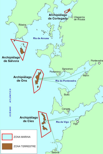 Mappa arcipelaghi galizia cies